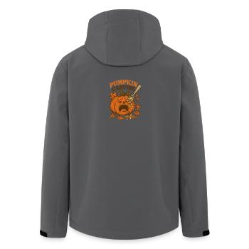 Pumkin Carving - Men’s Recycled Softshell Jacket by Stanley/Stella - anthracite - Back - AI Model Male 185 light (185cm)