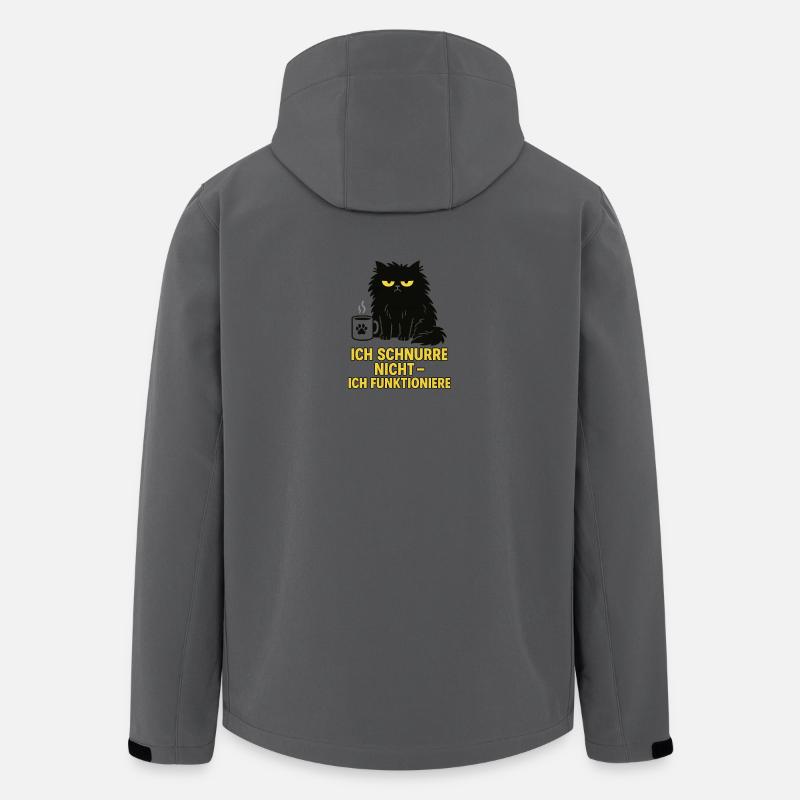 Ich schnurre nicht – ich funktioniere (Katze) - Recycelte Männer Softshell-Jacke von Stanley/Stella - Anthrazit