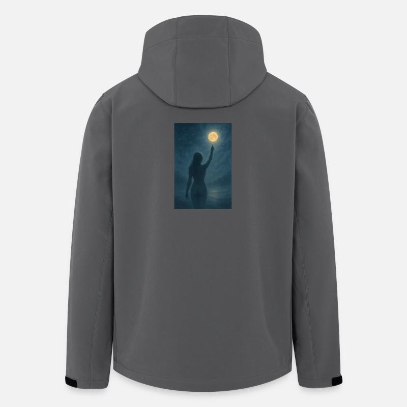 Touche de lune dans Night Dream - Veste softshell homme en polyester recyclé Stanley/Stella - charbon