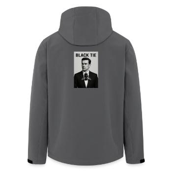 Cravate noire - Veste softshell homme en polyester recyclé Stanley/Stella - charbon - Dos - AI Model Male 185 light (185cm)