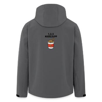 1-2-3_Nudelsupp - Recycelte Männer Softshell-Jacke von Stanley/Stella - Anthrazit - Hinten - AI Model Male 185 light (185cm)