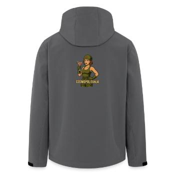 Cosmopolitanja Soldier Cocktail - Men’s Recycled Softshell Jacket by Stanley/Stella - anthracite - Back - AI Model Male 185 light (185cm)