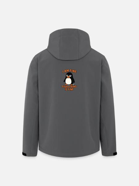 Calm penguin everything is fine - Men’s Recycled Softshell Jacket by Stanley/Stella - anthracite