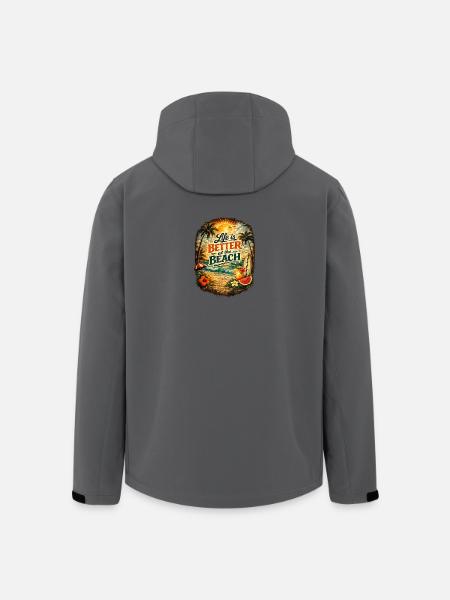 Life is better on the beach - Men’s Recycled Softshell Jacket by Stanley/Stella - anthracite