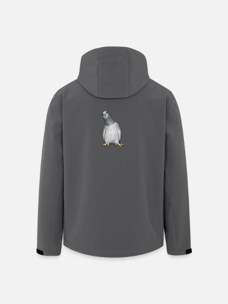 Aquarell Taube auf Schwarz - Recycelte Männer Softshell-Jacke von Stanley/Stella - Anthrazit