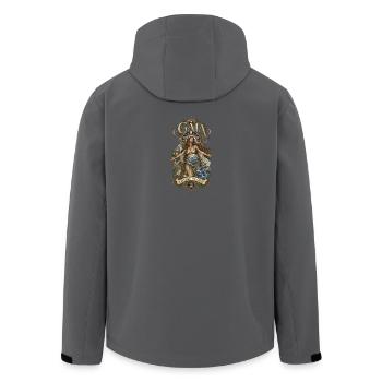 Gaia Mother Nature, the cradle of all life - Men’s Recycled Softshell Jacket by Stanley/Stella - anthracite - Back - AI Model Male 185 light (185cm)