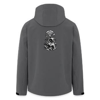 Chat déconnecté - Veste softshell homme en polyester recyclé Stanley/Stella - charbon - Dos - AI Model Male 185 light (185cm)