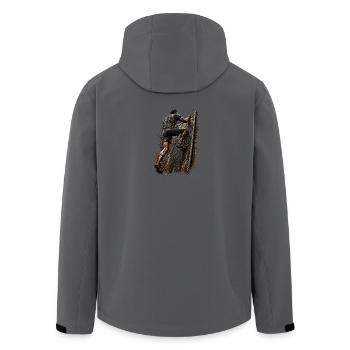 Mud Master - Obstacle - Teamwork - Recycelte Männer Softshell-Jacke von Stanley/Stella - Anthrazit - Hinten - AI Model Male 185 light (185cm)