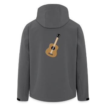 Gitarre - Recycelte Männer Softshell-Jacke von Stanley/Stella - Anthrazit - Hinten - AI Model Male 185 light (185cm)