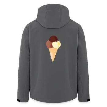 eis eiscreme restaurant ice cream sundae32 - Recycelte Männer Softshell-Jacke von Stanley/Stella - Anthrazit - Hinten - AI Model Male 185 light (185cm)