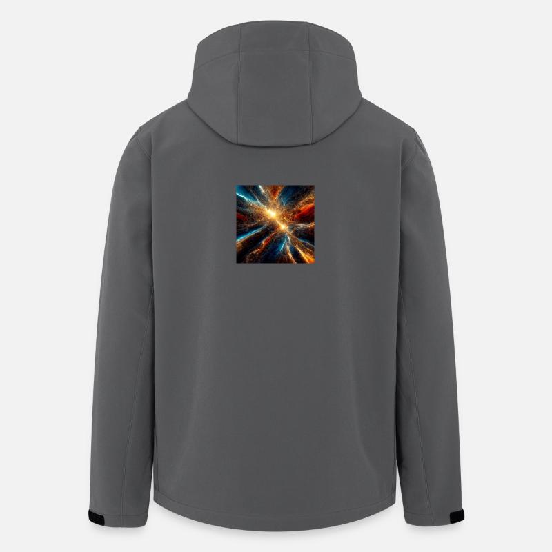 Cosmic Explosion Colors - Men’s Recycled Softshell Jacket by Stanley/Stella - anthracite