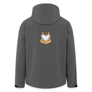 Cat Crossed Arms - Men’s Recycled Softshell Jacket by Stanley/Stella - anthracite - Back - AI Model Male 185 light (185cm)