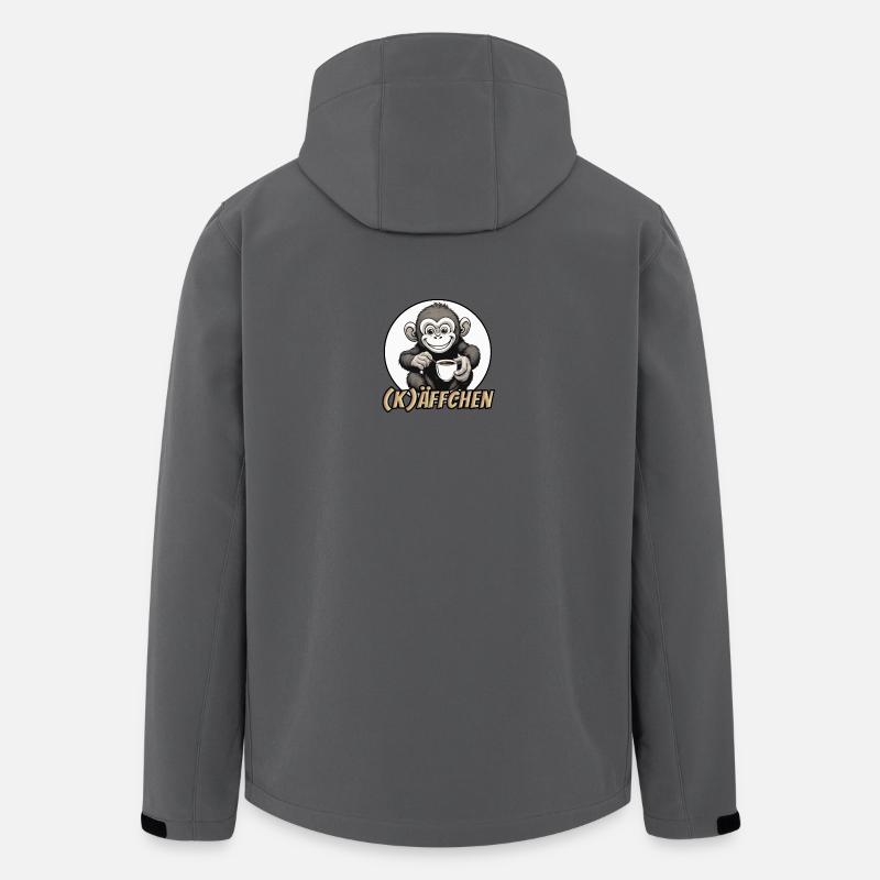 Käffchen - Recycelte Männer Softshell-Jacke von Stanley/Stella - Anthrazit