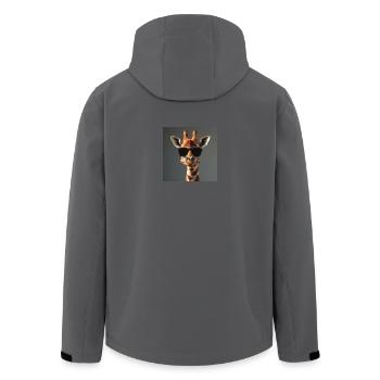 Girafe stylée - Veste softshell homme en polyester recyclé Stanley/Stella - charbon - Dos - AI Model Male 185 light (185cm)