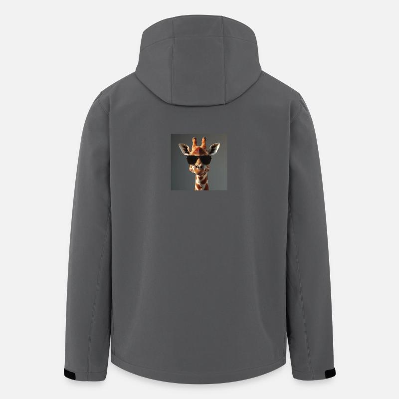 Girafe stylée - Veste softshell homme en polyester recyclé Stanley/Stella - charbon
