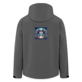 GÉMEAUX -\ Zodiaque - Veste softshell homme en polyester recyclé Stanley/Stella - charbon - Dos - AI Model Male 185 light (185cm)