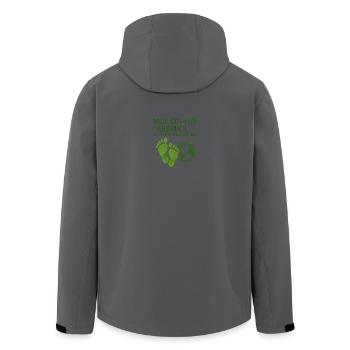 mein CO2.Fußabdruck ist kleiner als deiner - Recycelte Männer Softshell-Jacke von Stanley/Stella - Anthrazit - Hinten - AI Model Male 185 light (185cm)