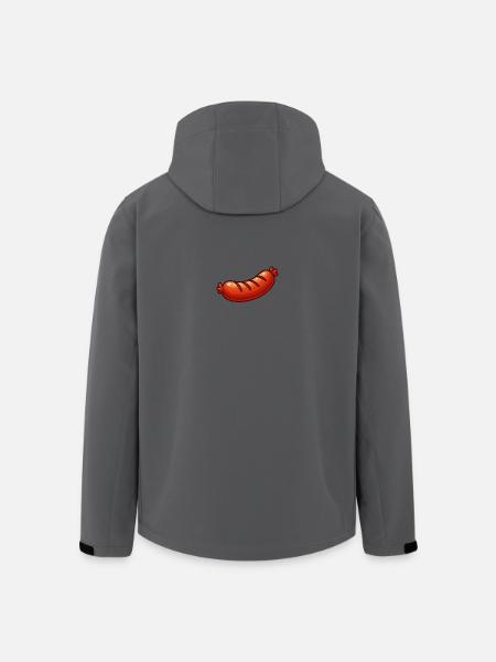 Happy Bratwurst Cartoon - Men’s Recycled Softshell Jacket by Stanley/Stella - anthracite