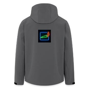 Neon Joint - Recycelte Männer Softshell-Jacke von Stanley/Stella - Anthrazit - Hinten - AI Model Male 185 light (185cm)