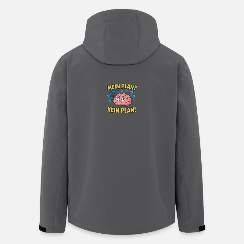 Gedankenchaos Motiv - Recycelte Männer Softshell-Jacke von Stanley/Stella - Anthrazit