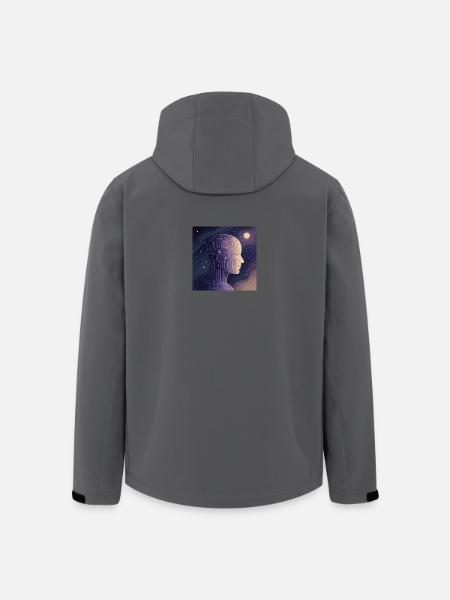Digital Awareness – Futuristic AI T-Shirt - Men’s Recycled Softshell Jacket by Stanley/Stella - anthracite