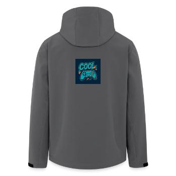 Gaming Vibe Retro Design - Recycelte Männer Softshell-Jacke von Stanley/Stella - Anthrazit - Hinten - AI Model Male 185 light (185cm)