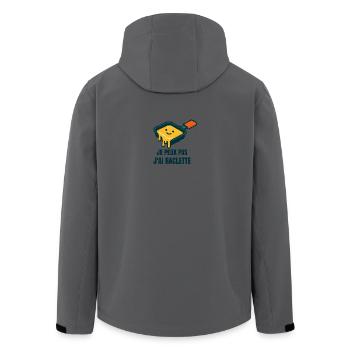 Raclette-Lächeln in der Pfanne - Recycelte Männer Softshell-Jacke von Stanley/Stella - Anthrazit - Hinten - AI Model Male 185 light (185cm)