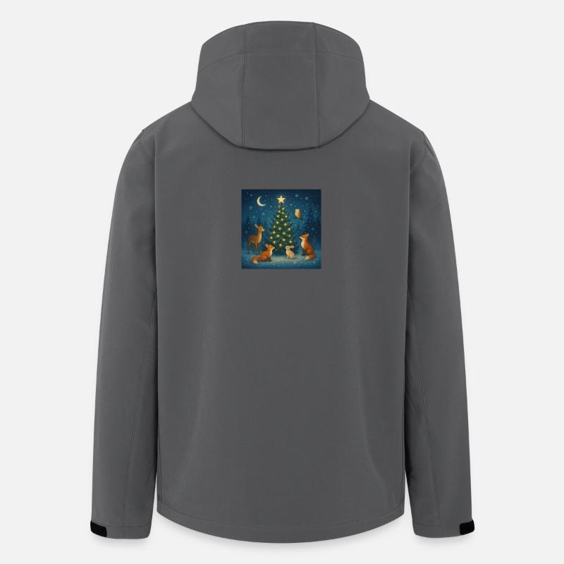 Winterwald Tierkreis am Baum - Recycelte Männer Softshell-Jacke von Stanley/Stella - Anthrazit