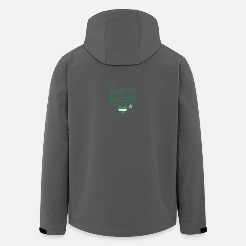 Saggsn_Feddsd- - Recycelte Männer Softshell-Jacke von Stanley/Stella - Anthrazit
