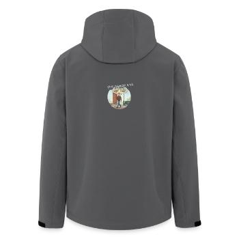 Je vis en mode avion : Humour de voyage - Veste softshell homme en polyester recyclé Stanley/Stella - charbon - Dos - AI Model Male 185 light (185cm)