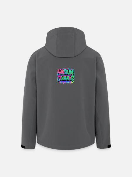 Pourquoi DNNN ? Graffiti au néon - Veste softshell homme en polyester recyclé Stanley/Stella - charbon