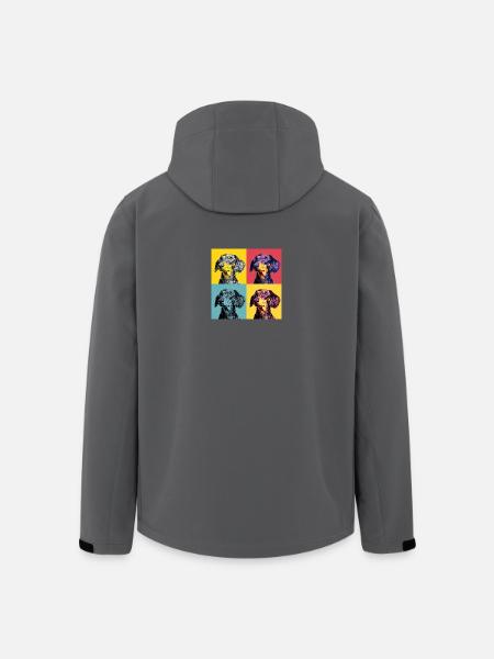 Pop Art Dachshund Quad - Men’s Recycled Softshell Jacket by Stanley/Stella - anthracite