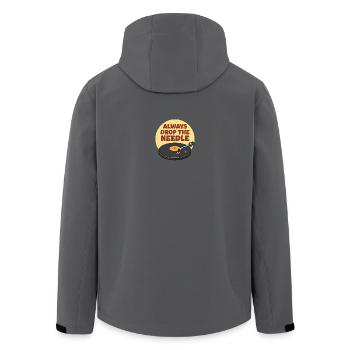 Needle Drop Vinyl Vibe - Men’s Recycled Softshell Jacket by Stanley/Stella - anthracite - Back - AI Model Male 185 light (185cm)