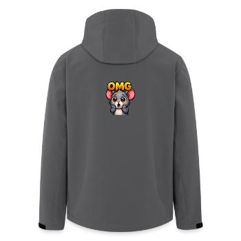 OMG Maus  - Recycelte Männer Softshell-Jacke von Stanley/Stella - Anthrazit - Hinten - AI Model Male 185 light (185cm)