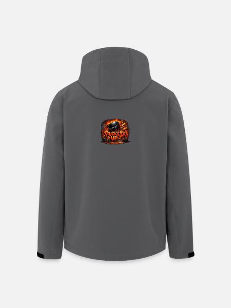 Firepuck Graffiti - Veste softshell homme en polyester recyclé Stanley/Stella - charbon