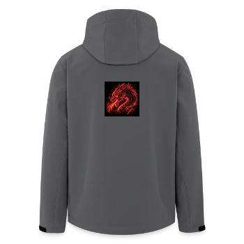 Dragon néon en feu rouge - Veste softshell homme en polyester recyclé Stanley/Stella - charbon - Dos - AI Model Male 185 light (185cm)