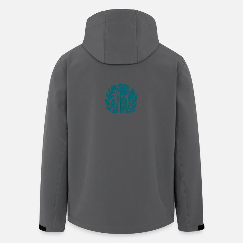 Grünes Stadtbild UrbanMix - Recycelte Männer Softshell-Jacke von Stanley/Stella - Anthrazit