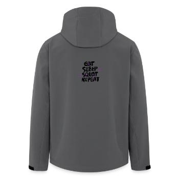 Eat Sleep Squat Repeat - Men’s Recycled Softshell Jacket by Stanley/Stella - anthracite - Back - AI Model Male 185 light (185cm)