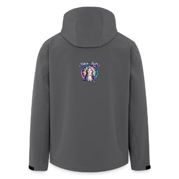 Suivez les étoiles moutons du zodiaque - Veste softshell homme en polyester recyclé Stanley/Stella - charbon - Dos - AI Model Male 185 light (185cm)