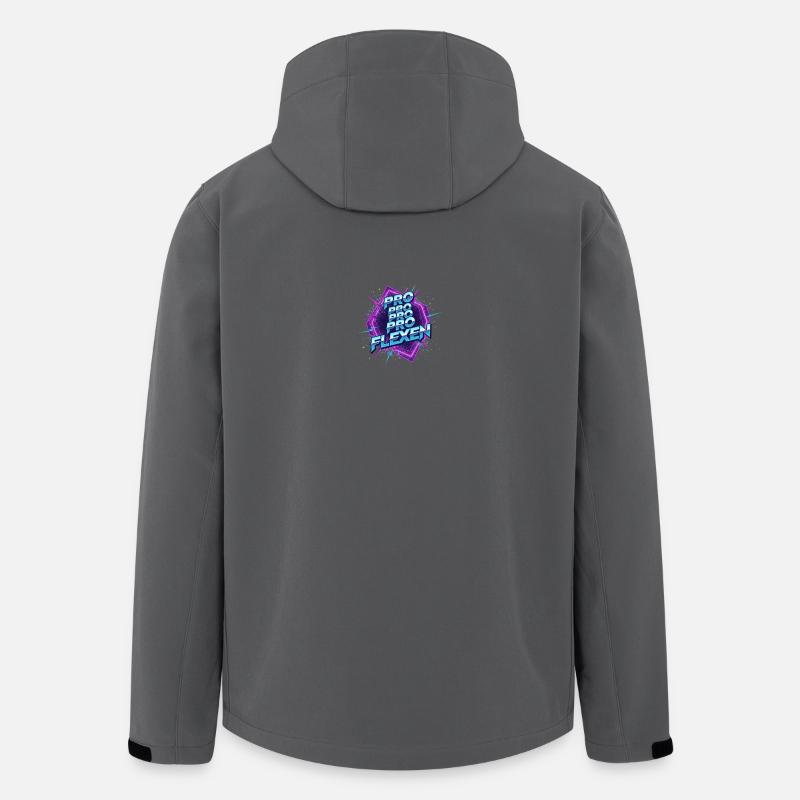 Neon Retro ProFlexen - Recycelte Männer Softshell-Jacke von Stanley/Stella - Anthrazit