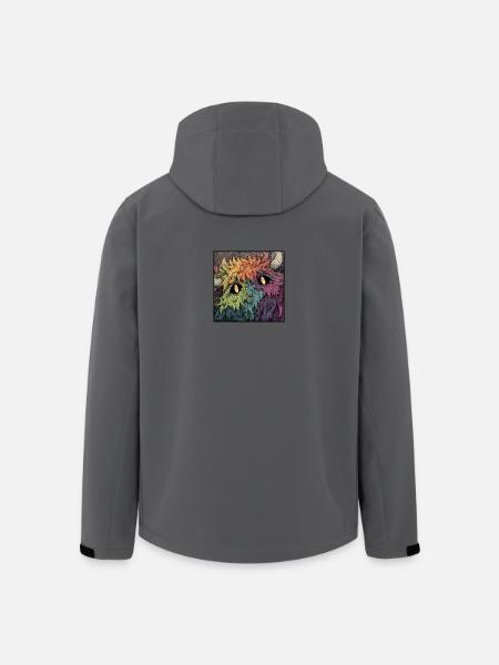 Regenbogenmonster Farbenspiel - Recycelte Männer Softshell-Jacke von Stanley/Stella - Anthrazit