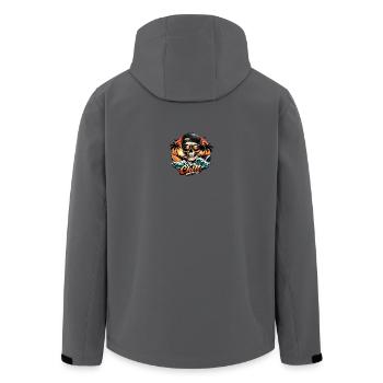 Reste calme, Crâne sur la plage - Veste softshell homme en polyester recyclé Stanley/Stella - charbon - Dos - AI Model Male 185 light (185cm)