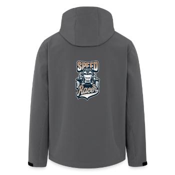 Autorennen - Rennwagen - Sportwagen - Recycelte Männer Softshell-Jacke von Stanley/Stella - Anthrazit - Hinten - AI Model Male 185 light (185cm)