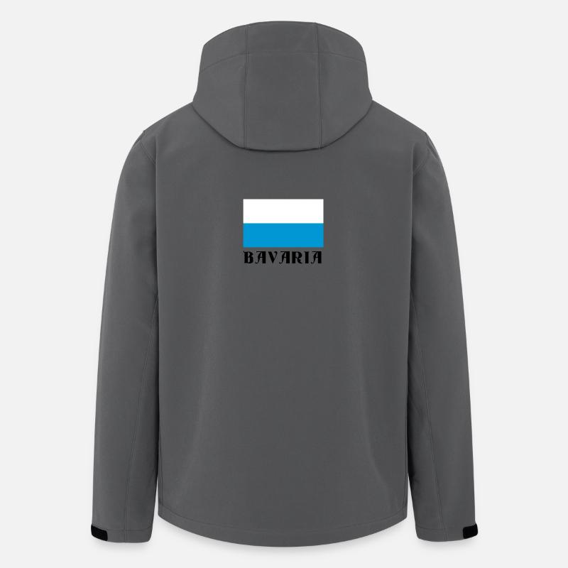 Horizontal White-Blue-Black Line - Men’s Recycled Softshell Jacket by Stanley/Stella - anthracite