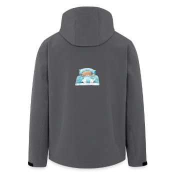 Teddybär Schläft - Recycelte Männer Softshell-Jacke von Stanley/Stella - Anthrazit - Hinten - AI Model Male 185 light (185cm)