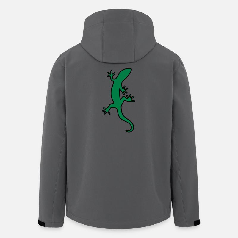 Eidechse Salamander Gecko - Recycelte Männer Softshell-Jacke von Stanley/Stella - Anthrazit