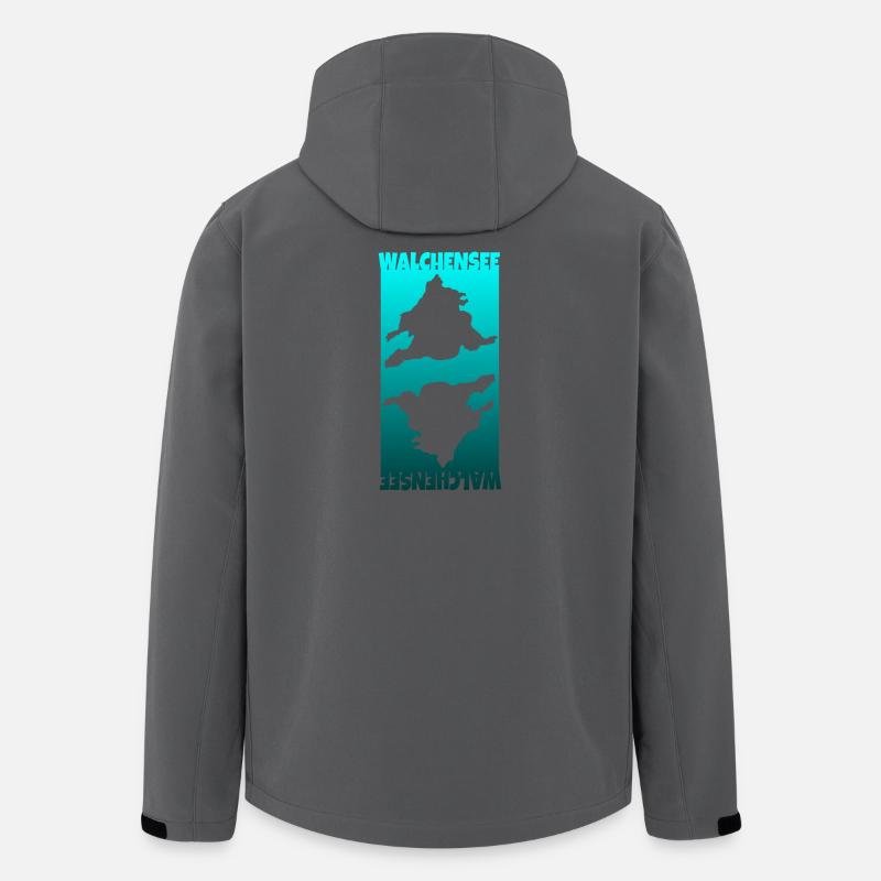 Walchensee, Geschenk der Natur - Recycelte Männer Softshell-Jacke von Stanley/Stella - Anthrazit