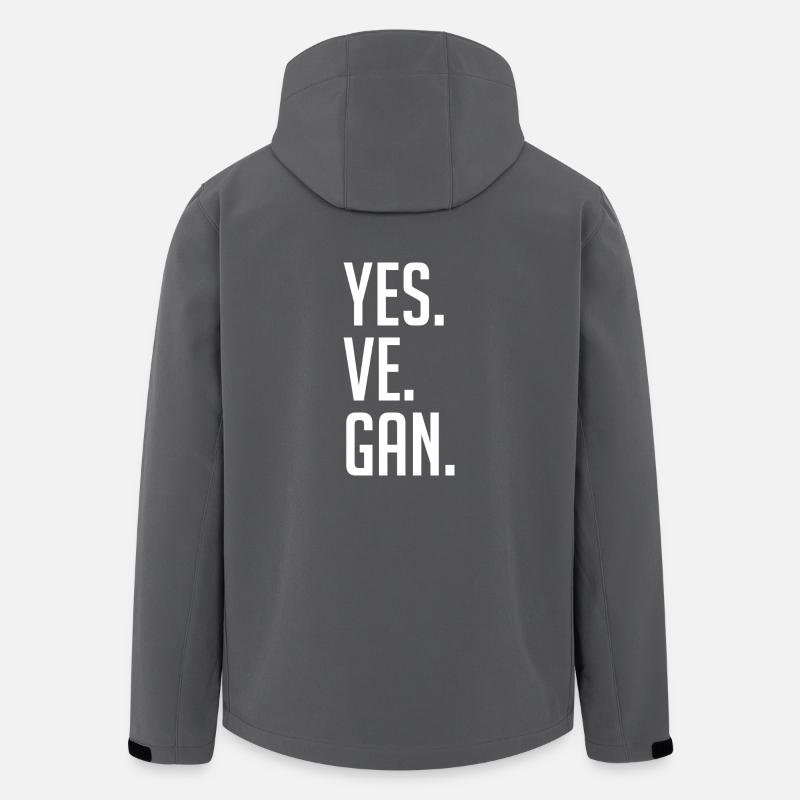 oui, végétalien! - Veste softshell homme en polyester recyclé Stanley/Stella - charbon