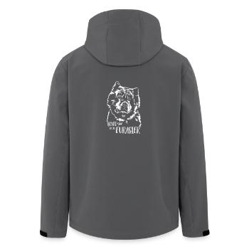 Loved by an Eurasier Hundespruch Hunde Wilsigns - Recycelte Männer Softshell-Jacke von Stanley/Stella - Anthrazit - Hinten - AI Model Male 185 light (185cm)