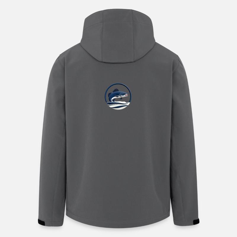 Fish in a Circle – Nature Design - Men’s Recycled Softshell Jacket by Stanley/Stella - anthracite